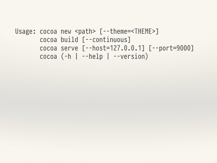 The short help string for another command-line program.